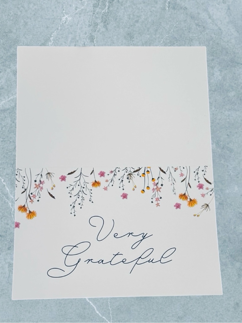 2 for $30 | 48 Thank You Card Set White Floral with Tan Envelopes - Picture 8 of 16